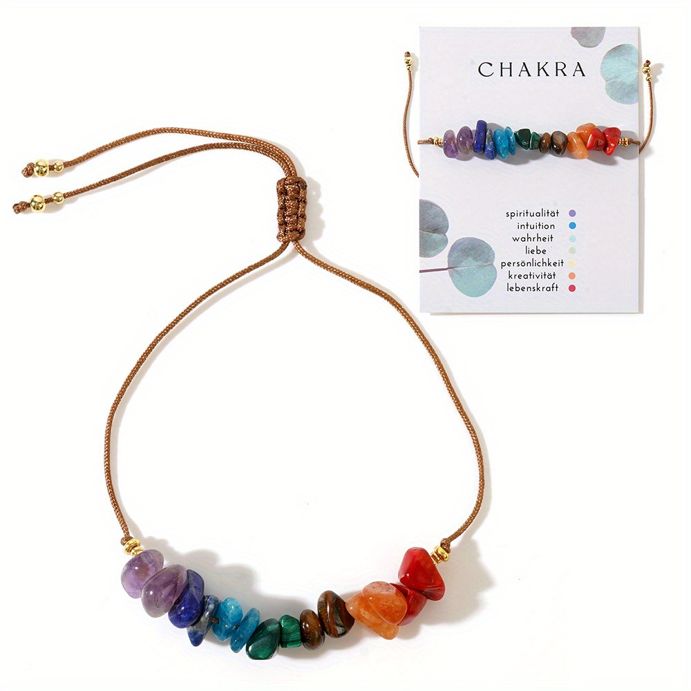 Bohemian Style Natural Stone Woven Bracelet